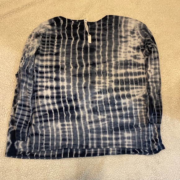 Lululemon Women's Oversized Pima Cotton Top Deep Blue Tie Dye, Size 16 - Picture 1 of 4